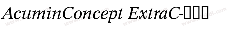 AcuminConcept ExtraC字体转换